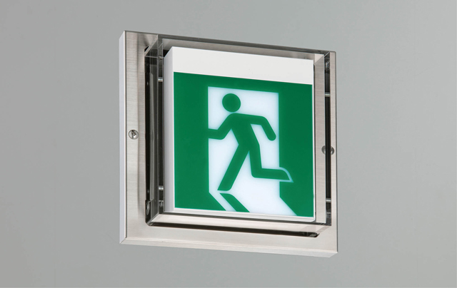 防湿防雨壁直付片面誘導灯