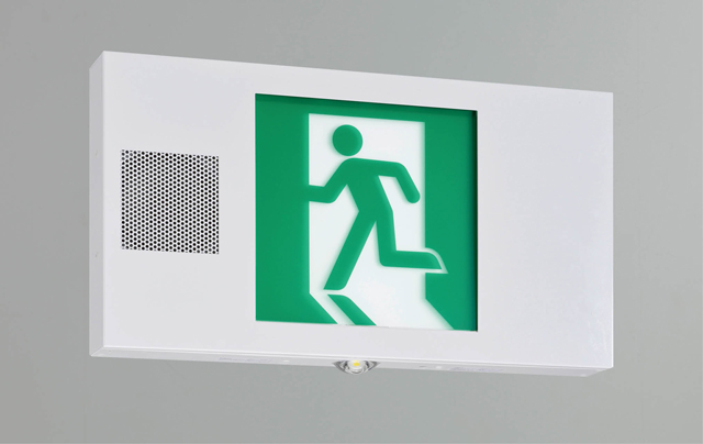 音声点滅天壁直付片面誘導灯