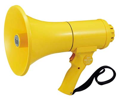 防滴メガホン　１５Ｗ　ホイッスル音付